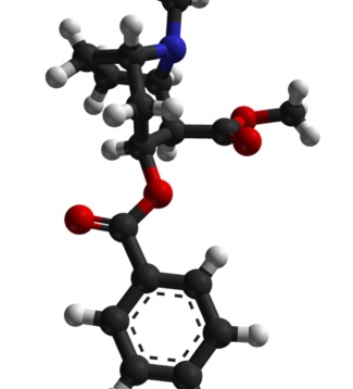Molecular model of cocaine.